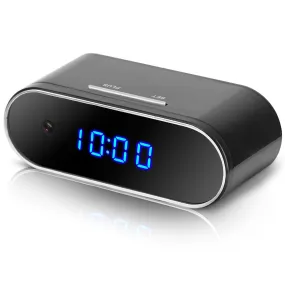 1080P WiFi Alarm Clock Cam: Wireless Security Camera, Monitor & Recorder w/Loop Recording