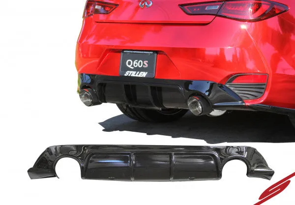 2017-2022 Infiniti Q60 3.0t Rear Diffuser [Matte Black] - KB11235MB