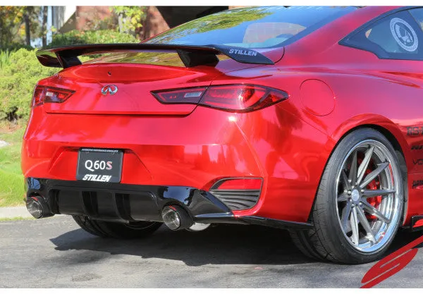 2017-2022 Infiniti Q60 3.0t Rear Diffuser [Matte Black] - KB11235MB