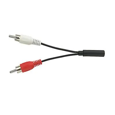 2Pcs Stereo Audio/video Adapter, 3.5mm to 2RCA Cable (10cm) AZ11714