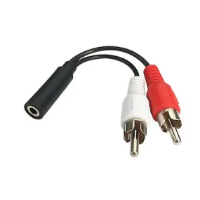 2Pcs Stereo Audio/video Adapter, 3.5mm to 2RCA Cable (10cm) AZ11714