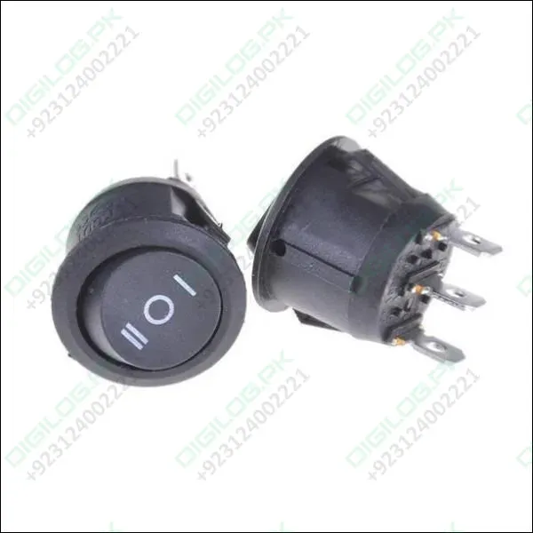 3 Position On/off/on Round Rocker Switch Circular Black For Car Motorcycle Boat