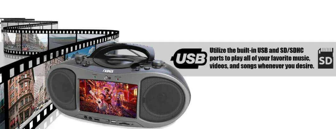 7" Bluetooth® DVD Boombox