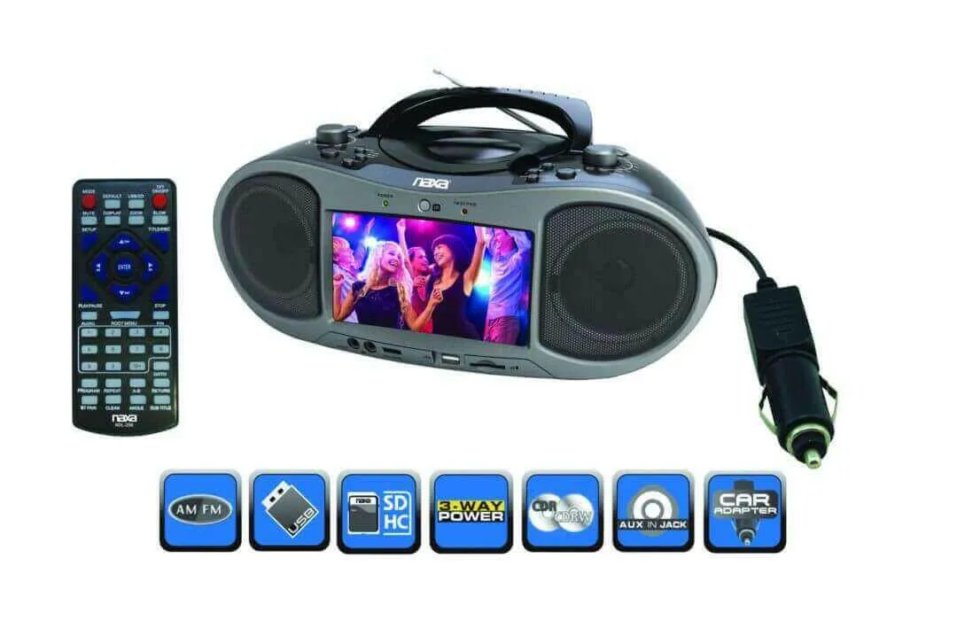 7" Bluetooth® DVD Boombox