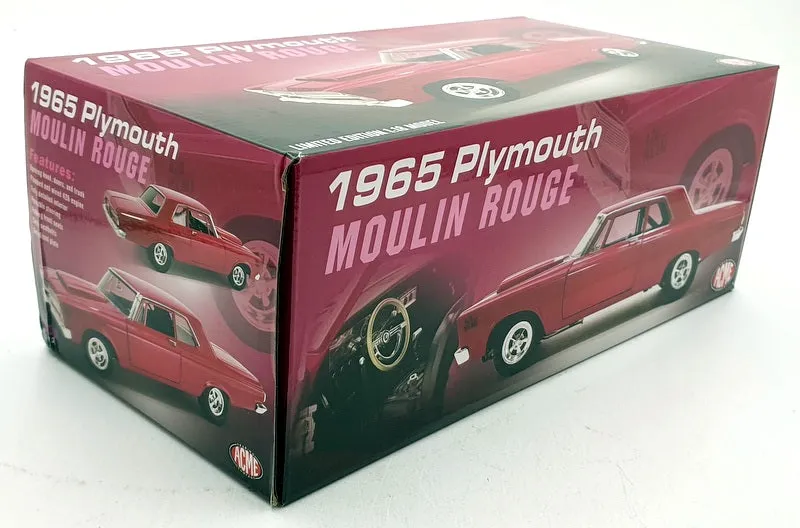 Acme 1/18 Scale Diecast A1806510 - 1965 Plymouth Moulin Rouge - Dark Pink