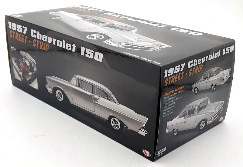 Acme 1/18 Scale Diecast A1807016 - 1957 Chevrolet 150 Street Strip - Silver