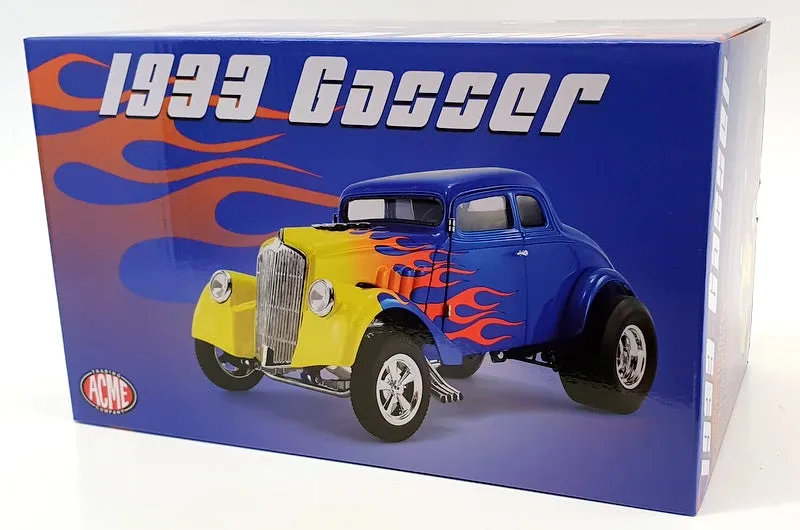 ACME 1/18 Scale Model Car A1800918 - 1933 Gasser Rat Fink - Blue/Yellow