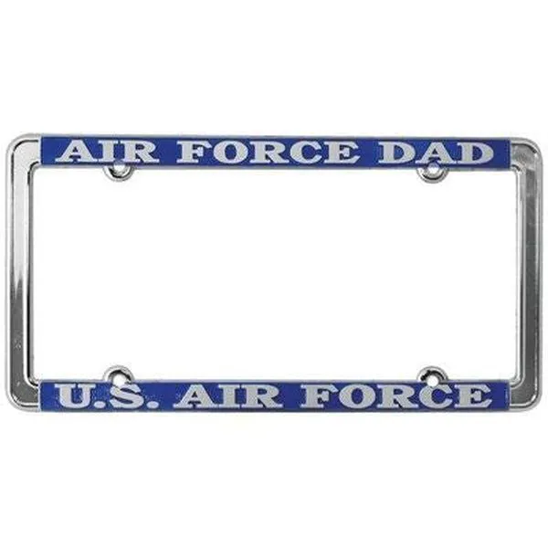 Air Force Dad License Plate Frame, Thin Rim