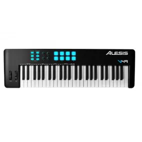 Alesis V49MKII Keyboard Midi Controller 49 Key w/ Pads - Black