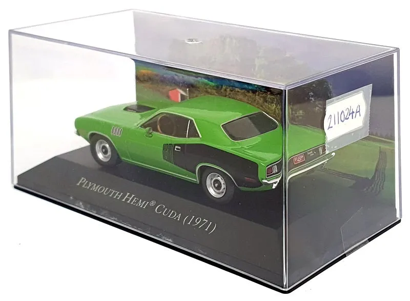 Altaya 1/43 Scale 211024A - 1971 Plymouth Hemi Cuda - Green/Black