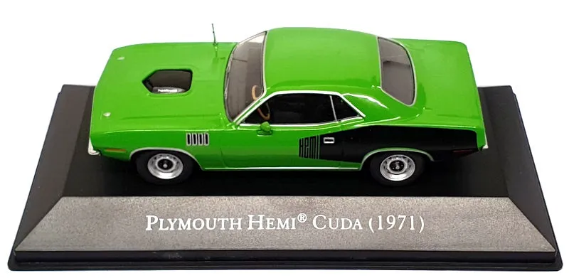 Altaya 1/43 Scale 211024A - 1971 Plymouth Hemi Cuda - Green/Black