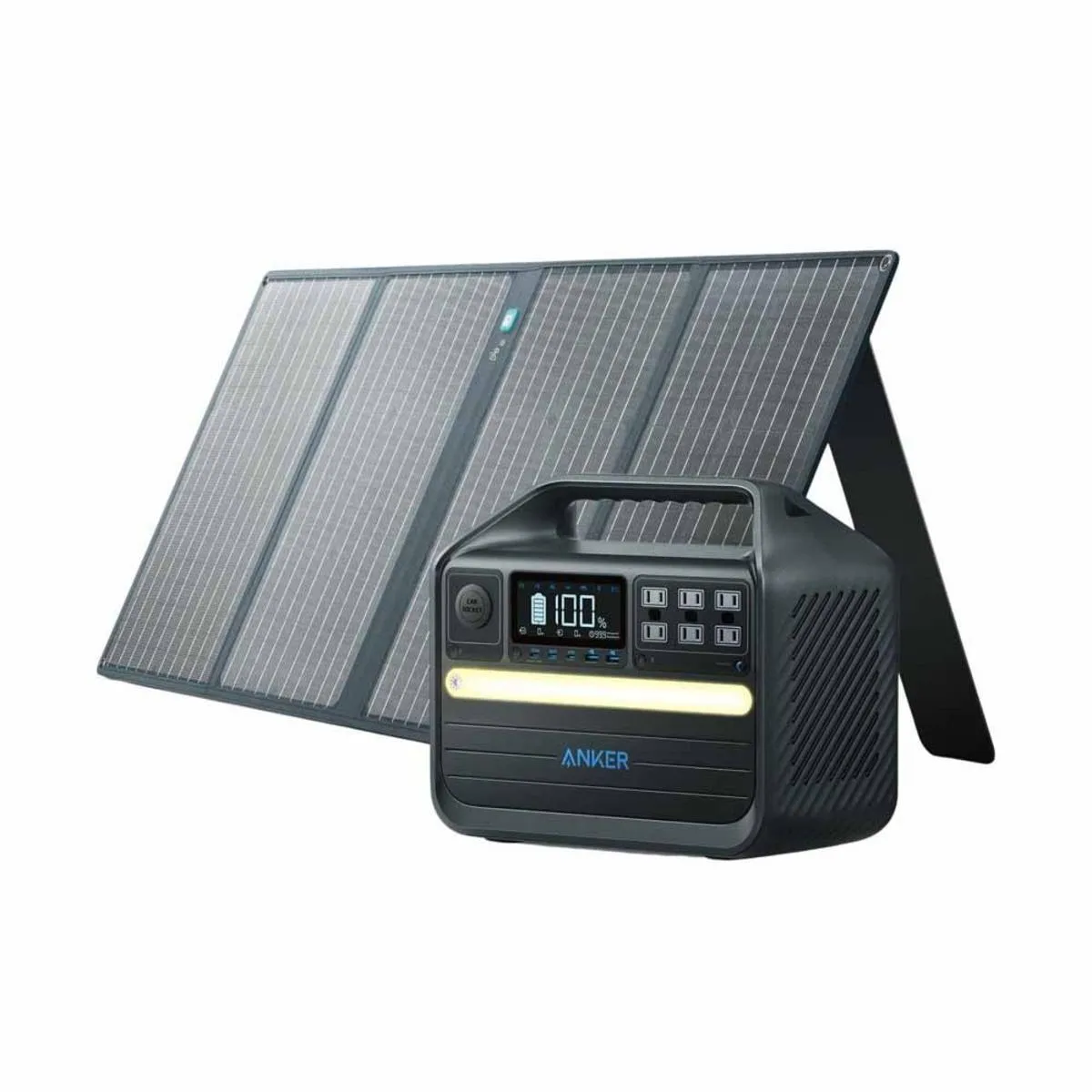 Anker Solar Generator 555 - PowerHouse 1024Wh with Solar Panels 100W