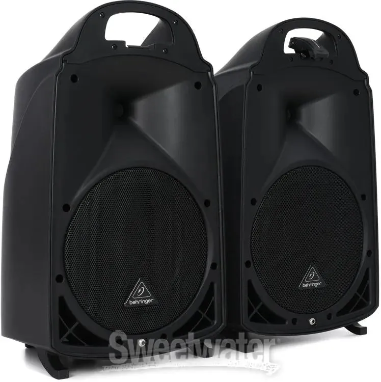 Behringer Europort PPA2000BT Ultra-Compact Powered Speakers 2000W 8-Channel Portable PA System with Bluetooth Wireless Technology, Wireless Microphone Option, Klark Teknik Multi-FX Processor and FBQ Feedback Detection