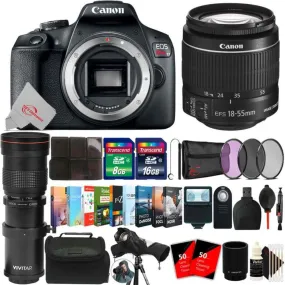 Canon EOS Rebel T7 24.1MP DSLR Camera   18-55mm & 420-800mm Lens Accessory Kit