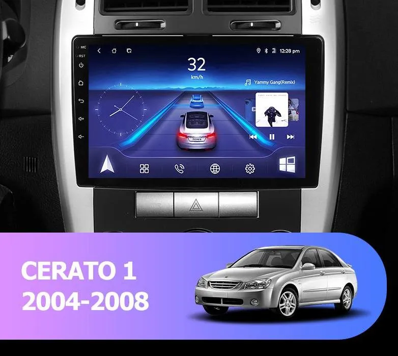 Car Dealz 9" Android 10.0 KIA Cerato 1 2004-2008 w CAM In Dash Plus OEM Fascia