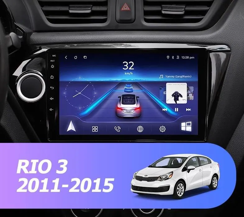 Car Dealz 9" Android 10.0 KIA RIO 3 2011-2015 w CAM In Dash Plus OEM Fascia