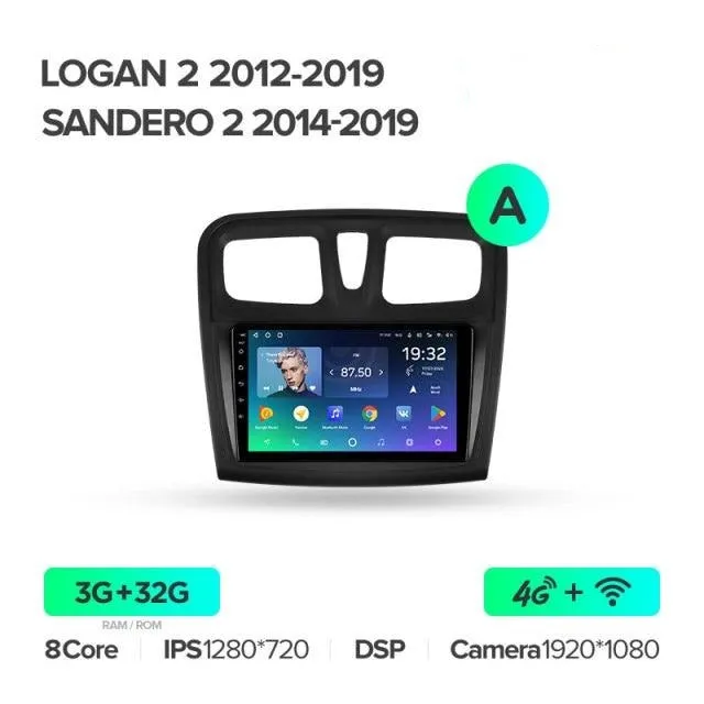 Car Dealz Premium Advanced 4G Data Model 10.2" Android 12.0 For Renault Logan 2 2012 - 2019 Sandero 2 2014 - 2019