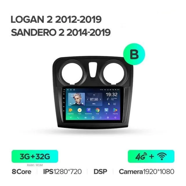 Car Dealz Premium Advanced 4G Data Model 10.2" Android 12.0 For Renault Logan 2 2012 - 2019 Sandero 2 2014 - 2019