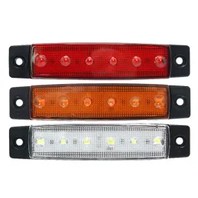 Car External LED Lights 24V 12V 6LED Auto Bus Truck Lorry UTE Side Marker Indicator low Led Trailer Warning Rear Side Brake Lamp