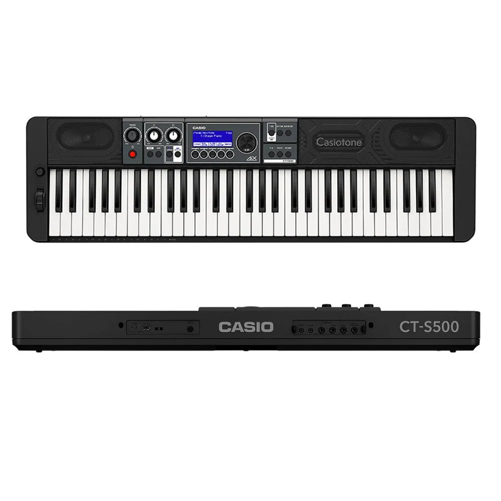 Casio Casiotone CT-S500 61 Keys Digital Keyboard Bluetooth MIDI Controller / Recorder with Active DSP, AiX Sound, 800 Tones, 243 Built-in Rhythm Presets for Musicians