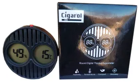 Cigarol Round Digital Hygrometer