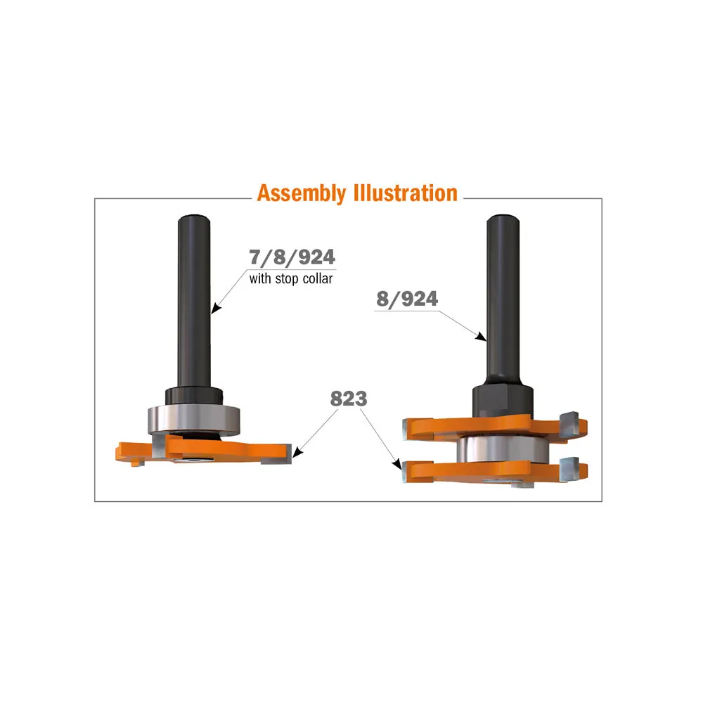 CMT Arbors for 823 Slot Cutters