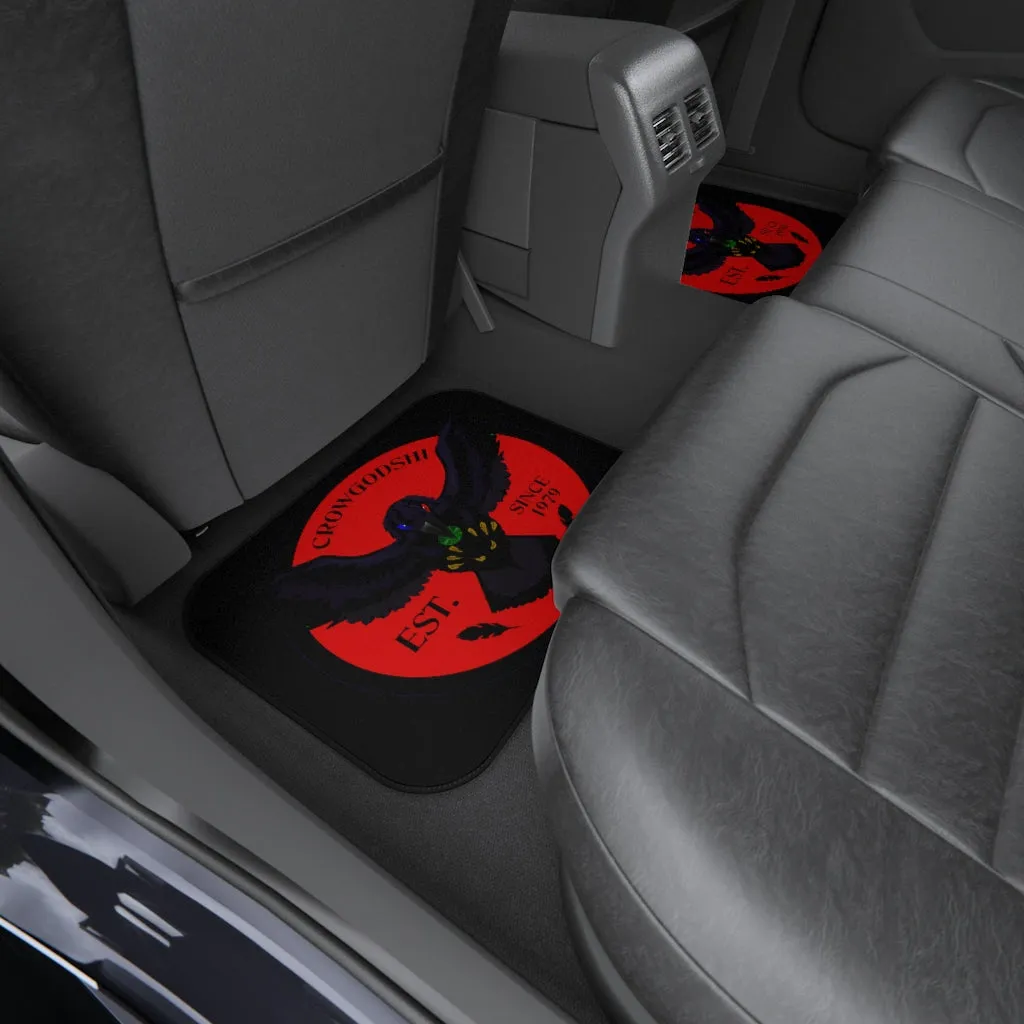 Crowgodshi Car Mats (2x Rear), RED