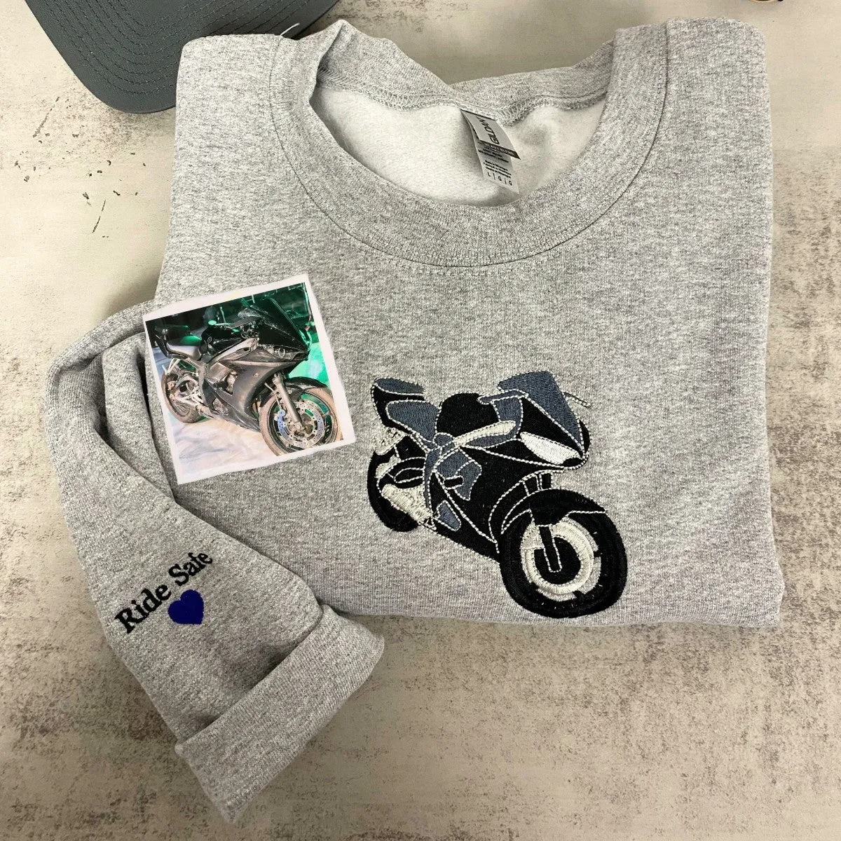 Custom Car from Photo, Embroidered Sweatshirt, Hoodie, Car Guy Gifts