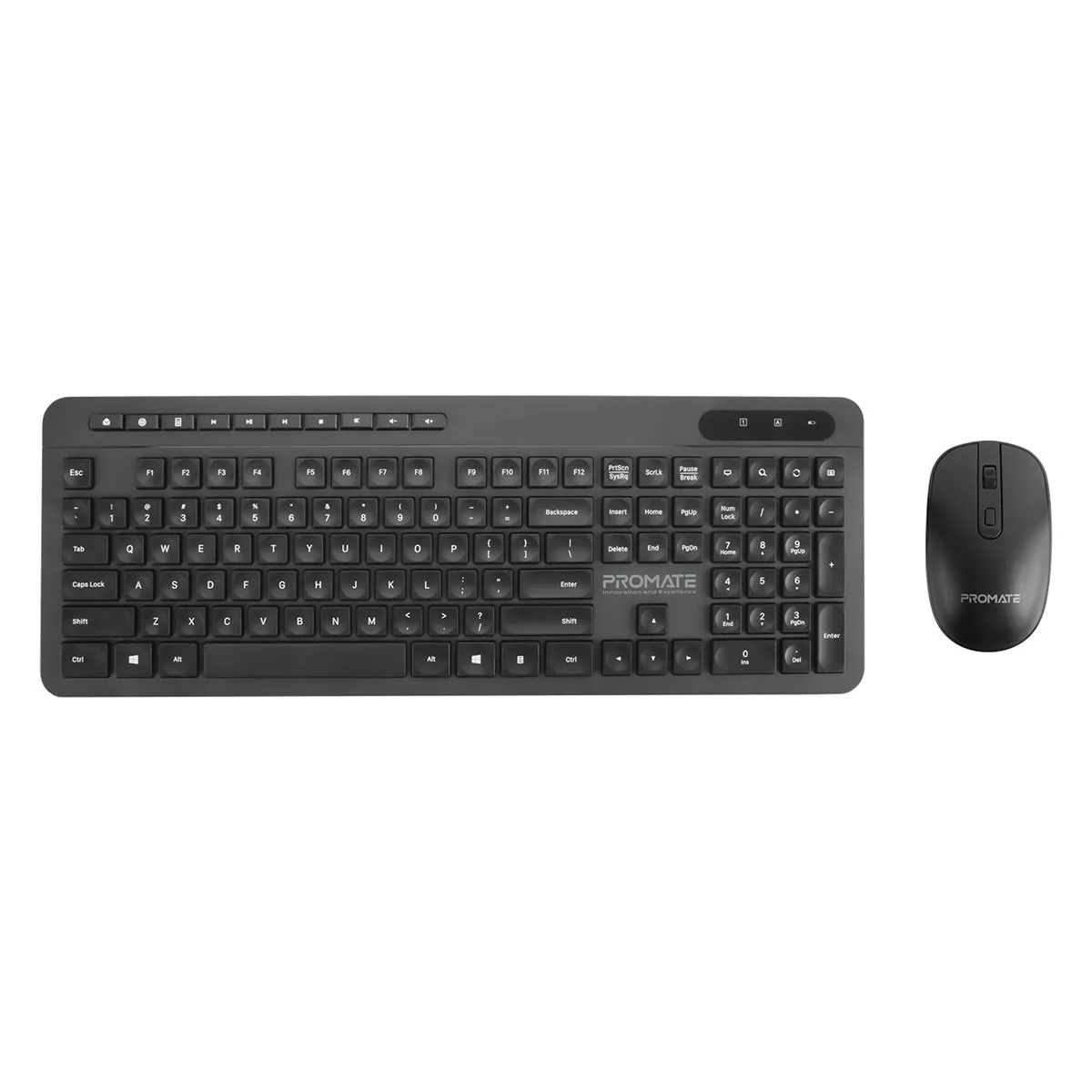 Ergonomic Design Wireless Multimedia Keyboard and Mouse