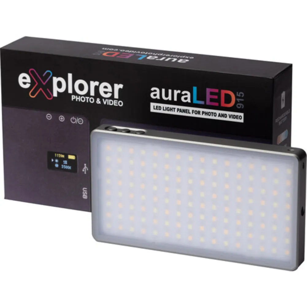 Explorer AX-LED915 AuraLED 915 Bicolour LED On-Camera Light