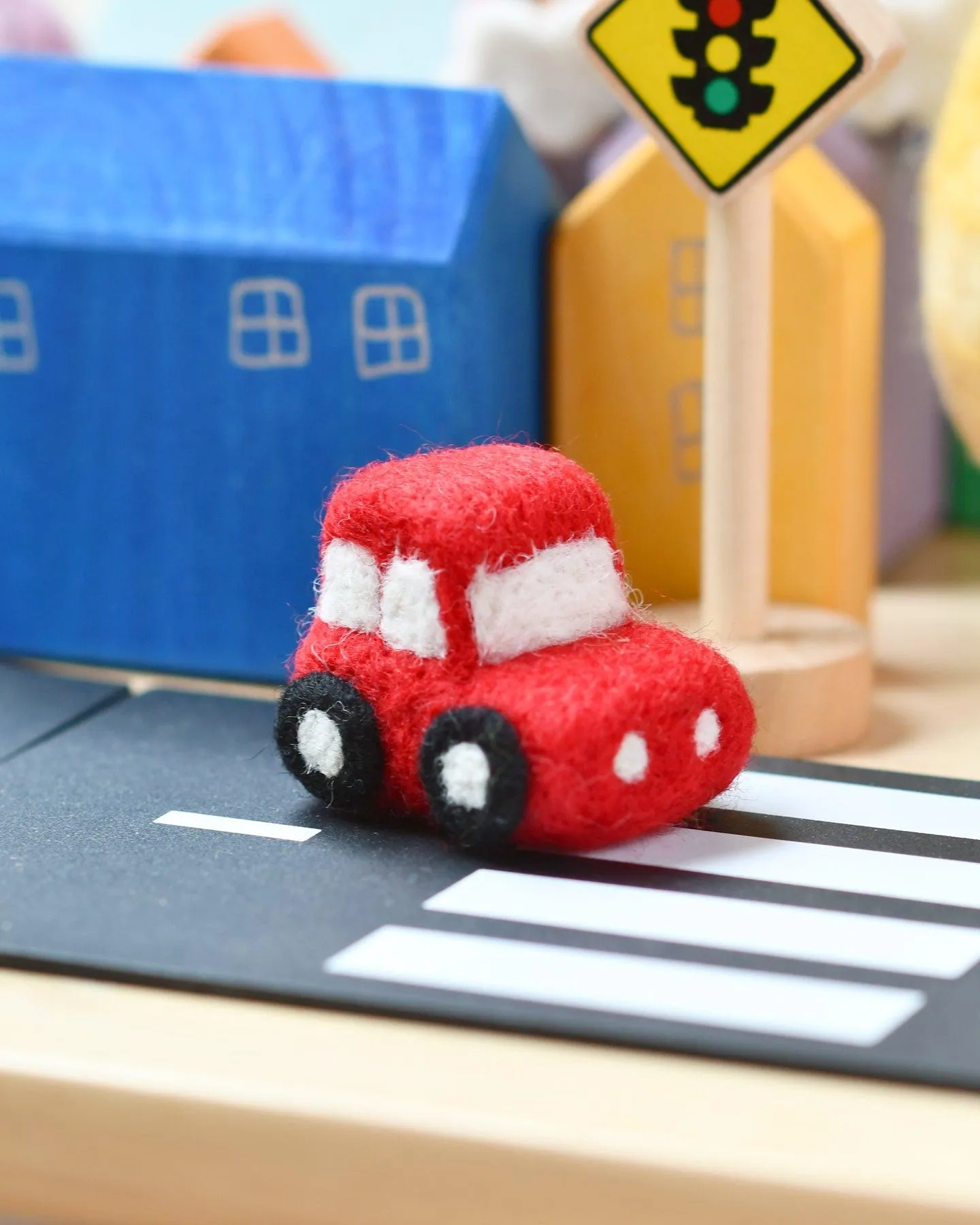 Felt Red Car Toy