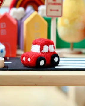 Felt Red Car Toy