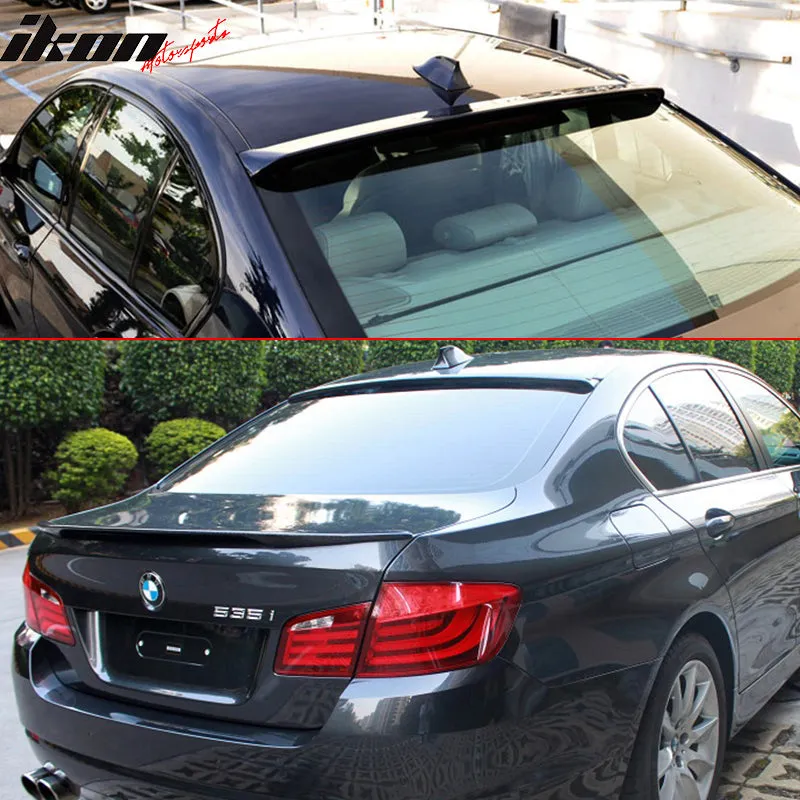 Fits BMW F10 5-Series 11-16 Roof   Trunk Spoiler ABS Combo