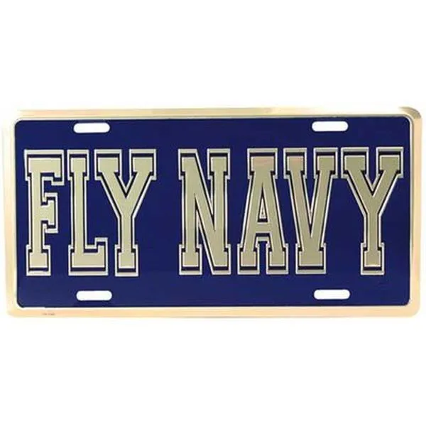 FLY Navy License Plate