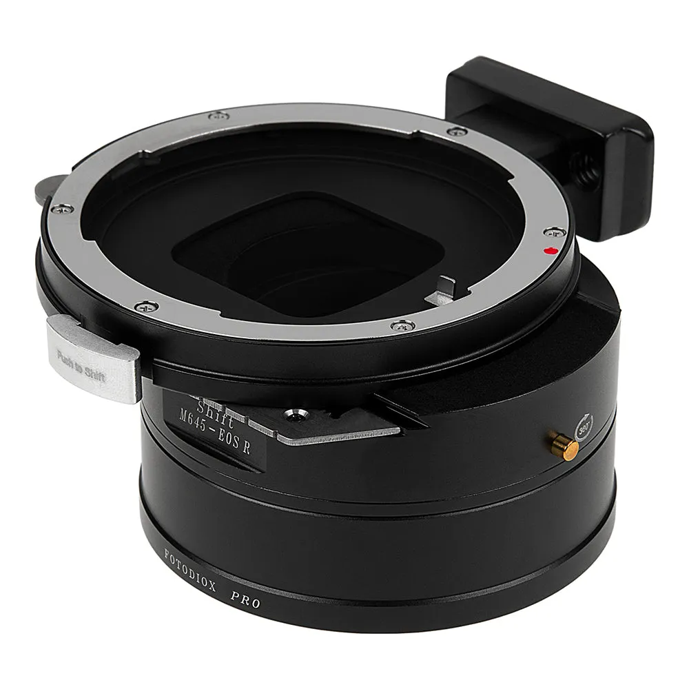 Fotodiox Pro Lens Mount Shift Adapter - Compatible With Mamiya 645 (M645) Mount Lens to Canon RF Mount Mirrorless Camera Body