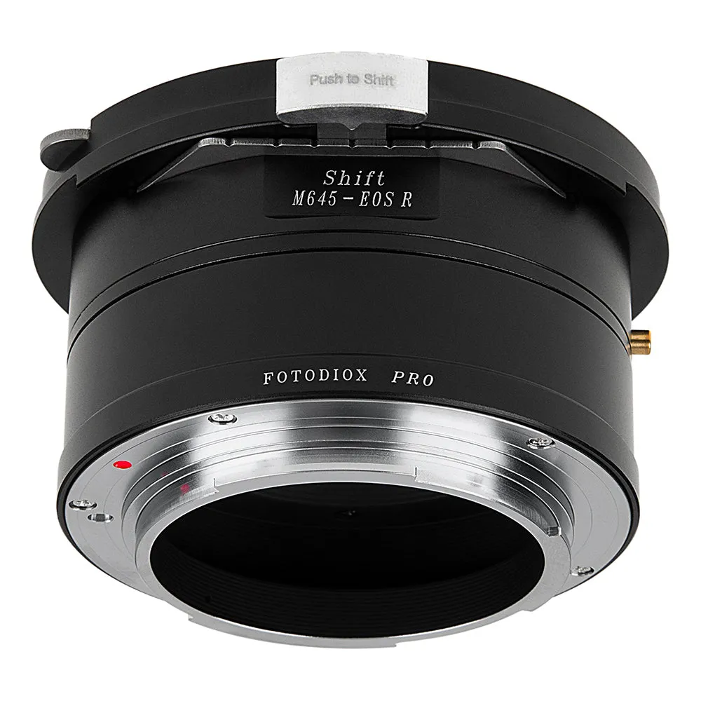 Fotodiox Pro Lens Mount Shift Adapter - Compatible With Mamiya 645 (M645) Mount Lens to Canon RF Mount Mirrorless Camera Body