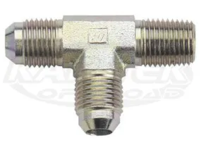 Fragola AN -3 Steel Tee With 1/8" NPT National Pipe Taper Thread On The Run Fittings