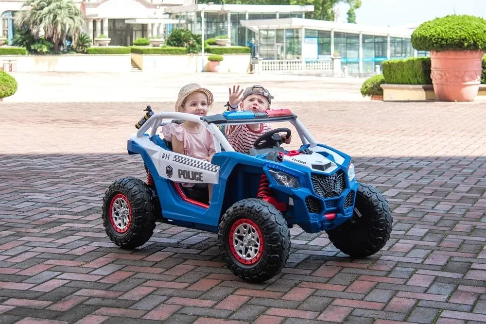 Freddo Toys 24V Freddo Storm Police UTV 2-Seater for Kids with Lights & Sirens