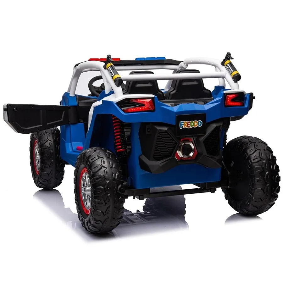 Freddo Toys 24V Freddo Storm Police UTV 2-Seater for Kids with Lights & Sirens