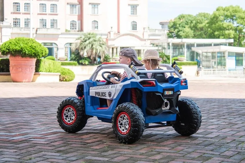 Freddo Toys 24V Freddo Storm Police UTV 2-Seater for Kids with Lights & Sirens