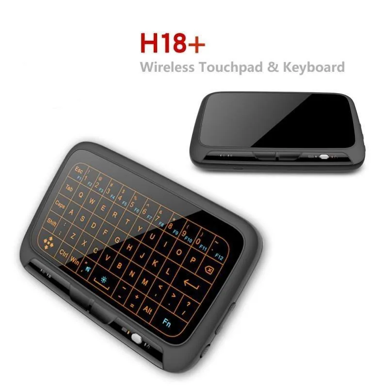 H18  Mini HTPC Keyboard: 2.4GHz Wireless Keypad Touchpad Adjustable Backlight USB For Windows Android Mac Linux