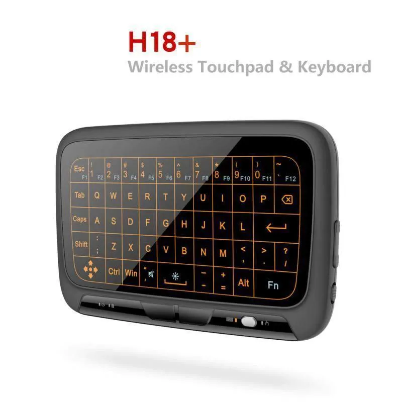 H18  Mini HTPC Keyboard: 2.4GHz Wireless Keypad Touchpad Adjustable Backlight USB For Windows Android Mac Linux