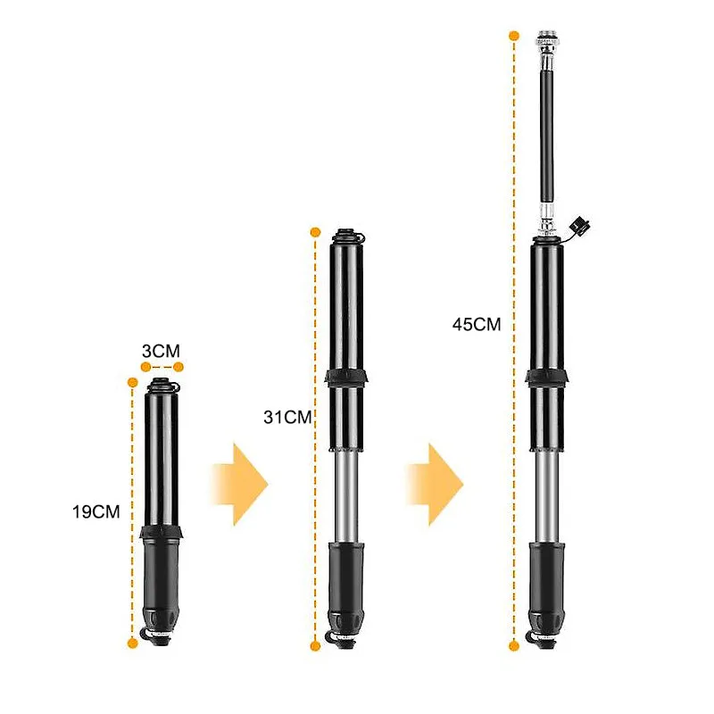 High Pressure Tyre Inflator Multi-Purpose Portable Bicycle Hand Pump