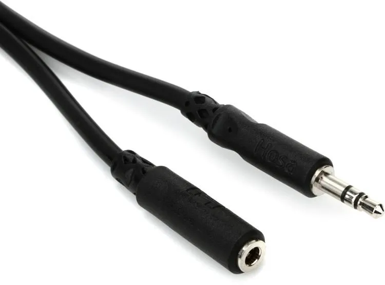 Hosa MHE-125 Headphone Extension Cable 3.5mm TRS (F) to 3.5mm TRS (M) - 25 foot