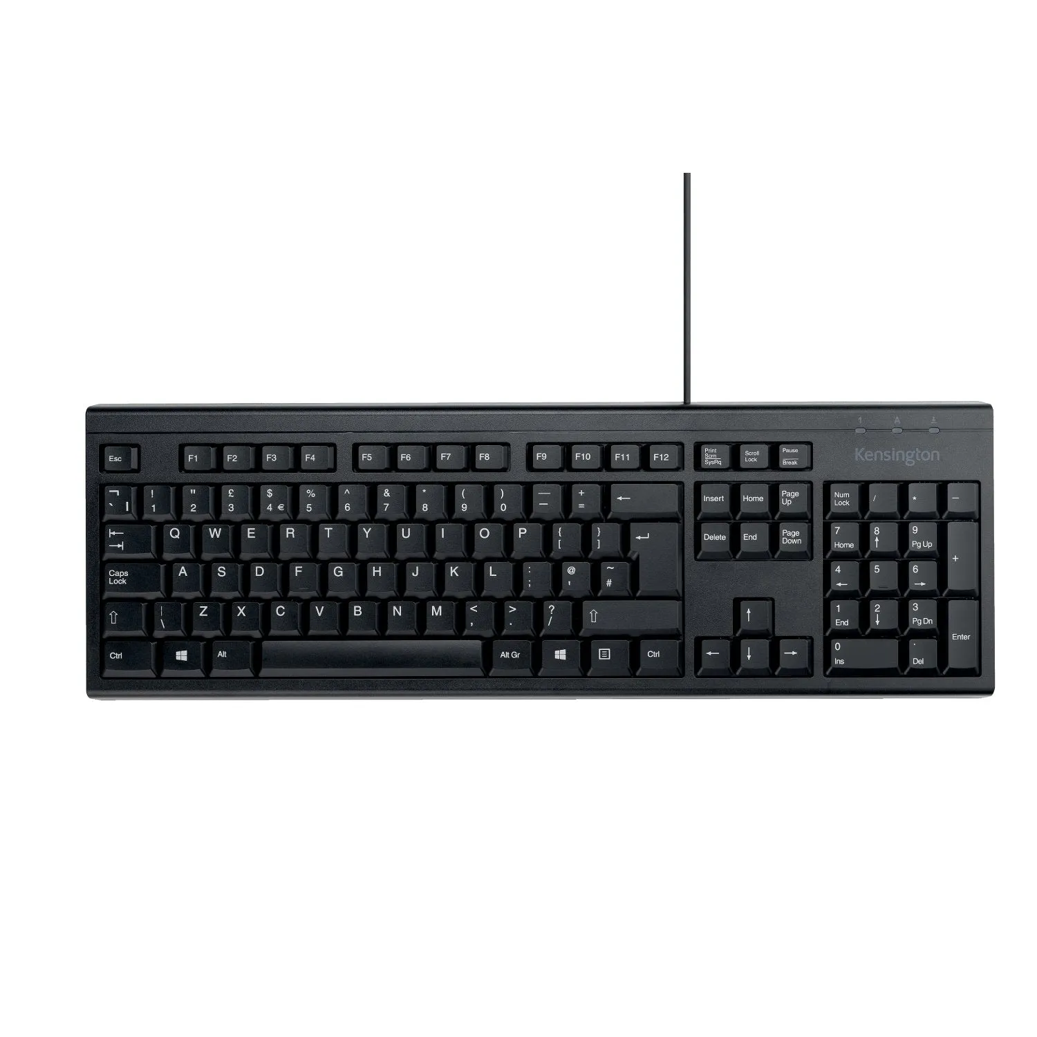 Kensington Kb100 - Keyboard - Full Size - Usb - Qwerty - Uk - Black - Brown Box