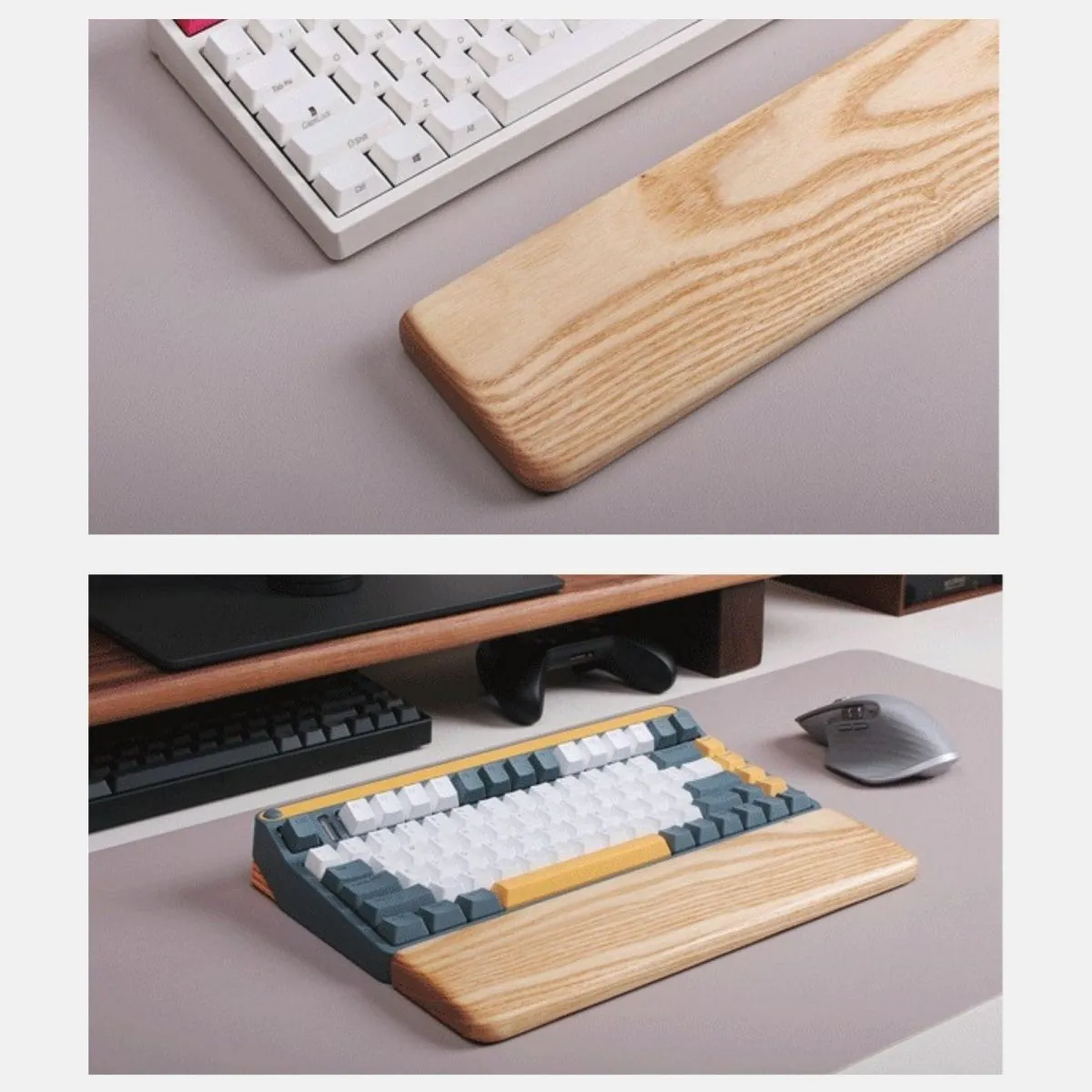 Keyboard Wrist Rest Ash Wood