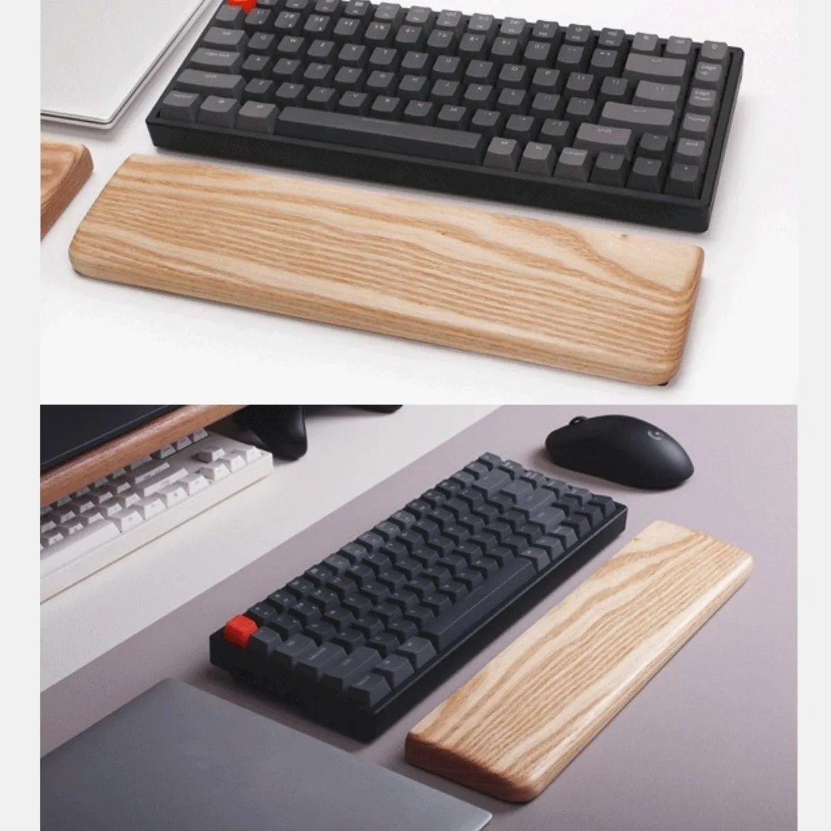 Keyboard Wrist Rest Ash Wood