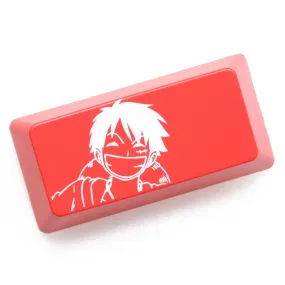 KPrepublic Anime Manga Novelty Shine Through Keycaps ABS Etched black red enter