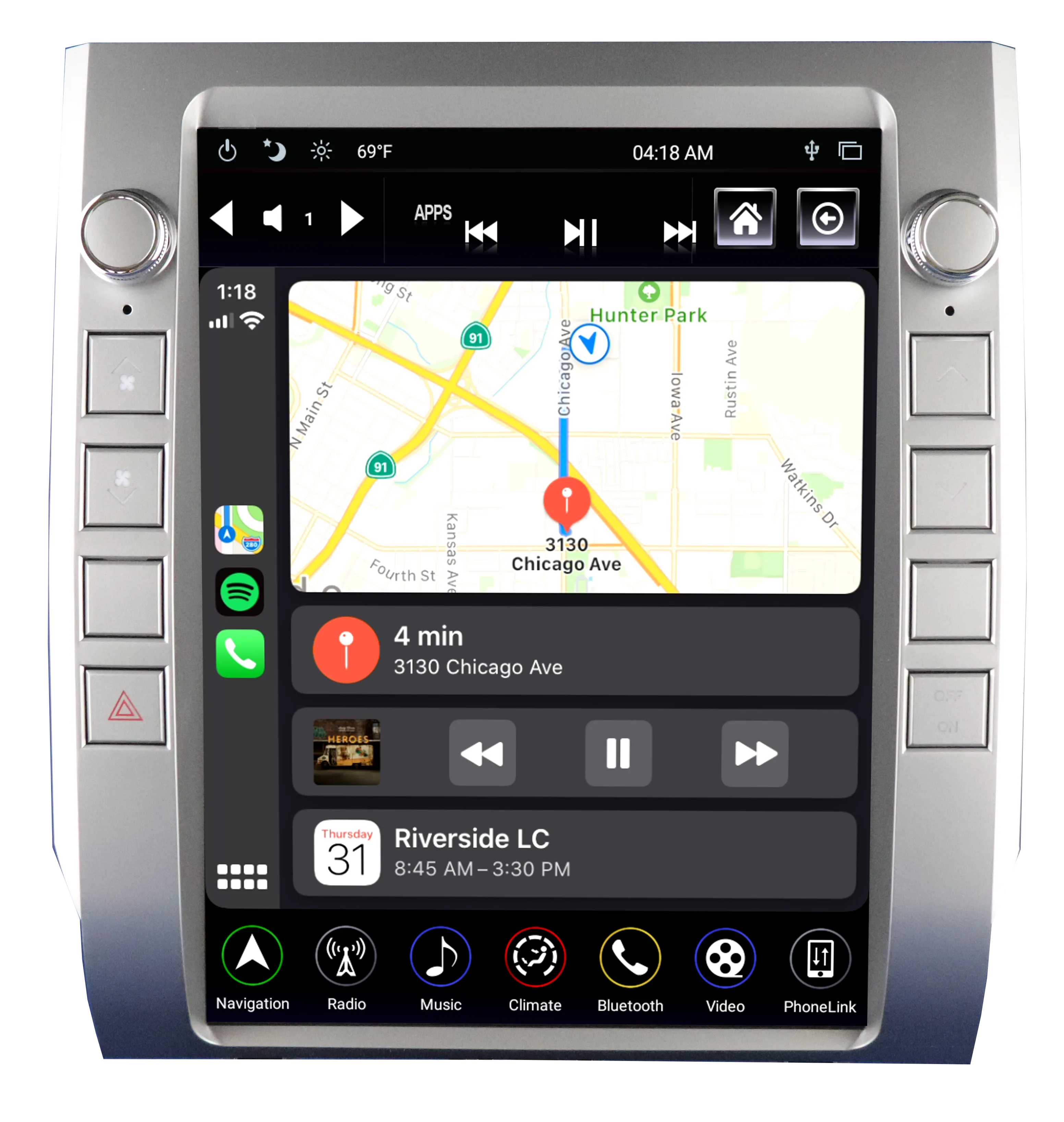 Linkswell T-Style Radio Toyota Tundra (14-21) 12.1" Touch Screen - Android Generation 4 - Tesla Style