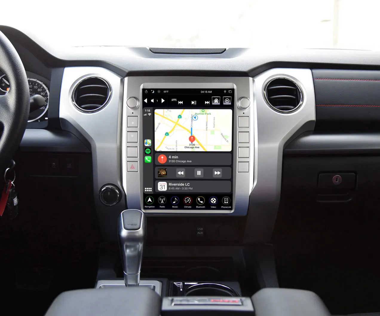 Linkswell T-Style Radio Toyota Tundra (14-21) 12.1" Touch Screen - Android Generation 4 - Tesla Style